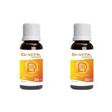 Kit 2X D-Vita Vitamina D3 2000UI - 20ml Laranja - Herbamed