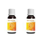 Kit 2X D-Vita Vitamina D3 2000UI - 20ml Laranja - Herbamed