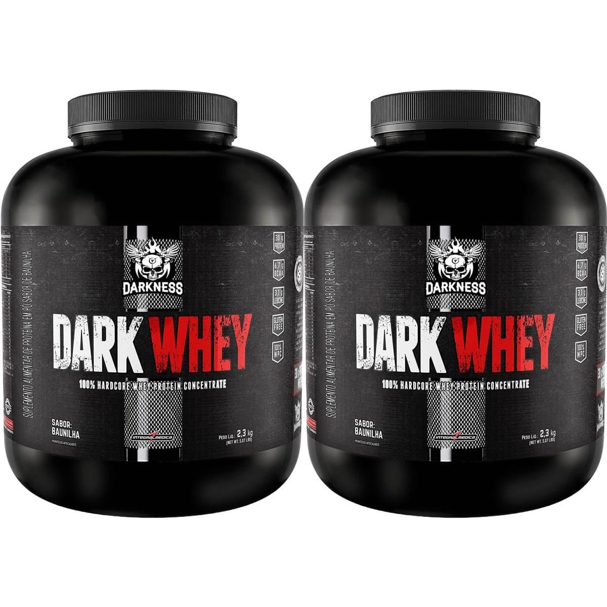 Kit 2X Dark Whey Darkness - 2.300g Baunilha - IntegralM�dica