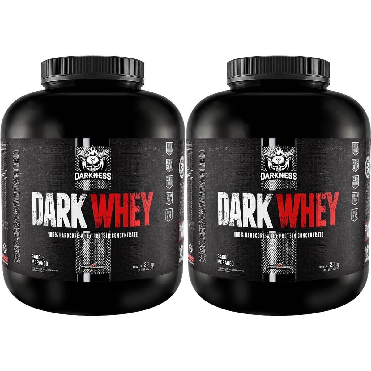 Kit 2X Dark Whey Darkness - 2.300g Morango - IntegralM�dica
