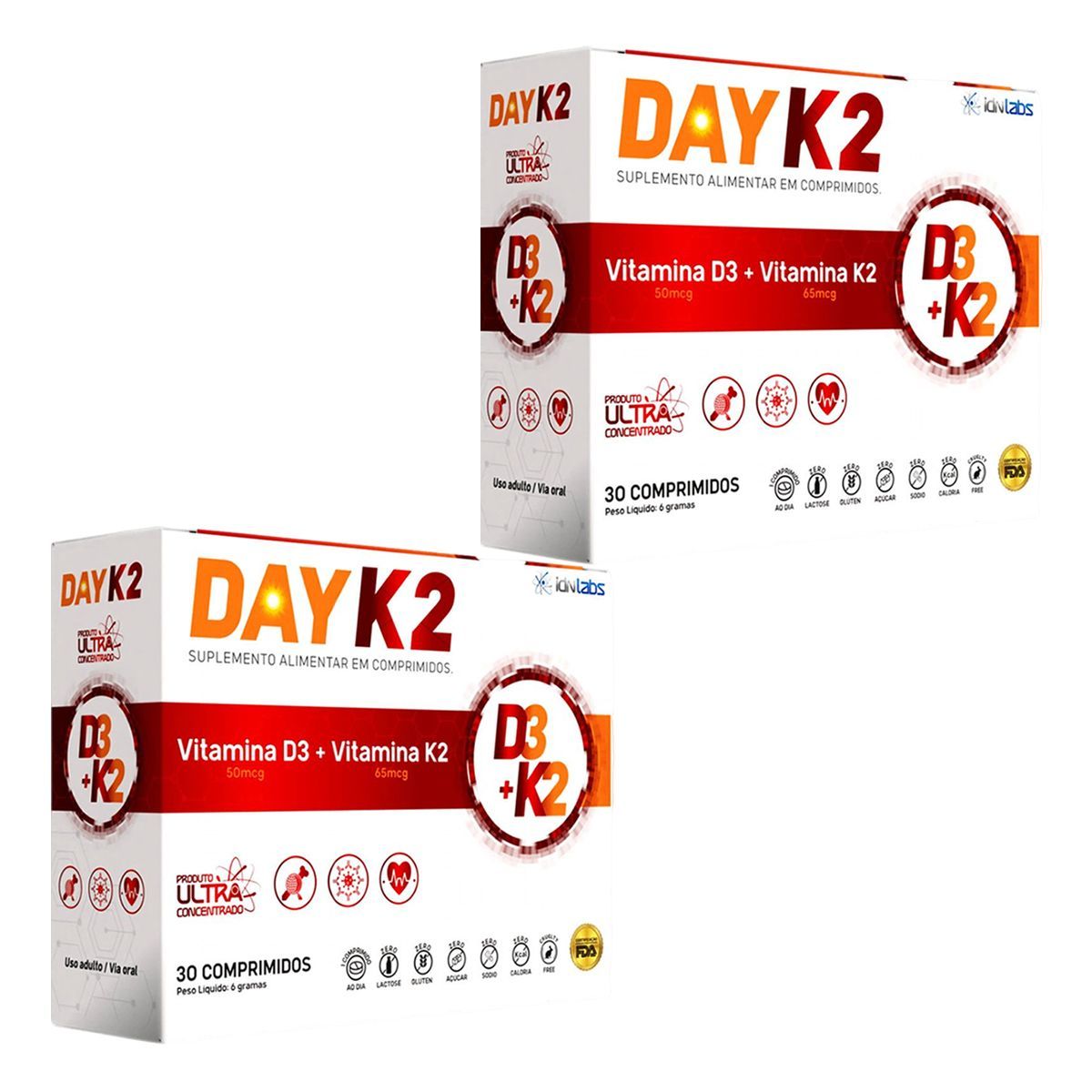 Kit 2X Day K2 - 30 Comprimidos - IDN Labs