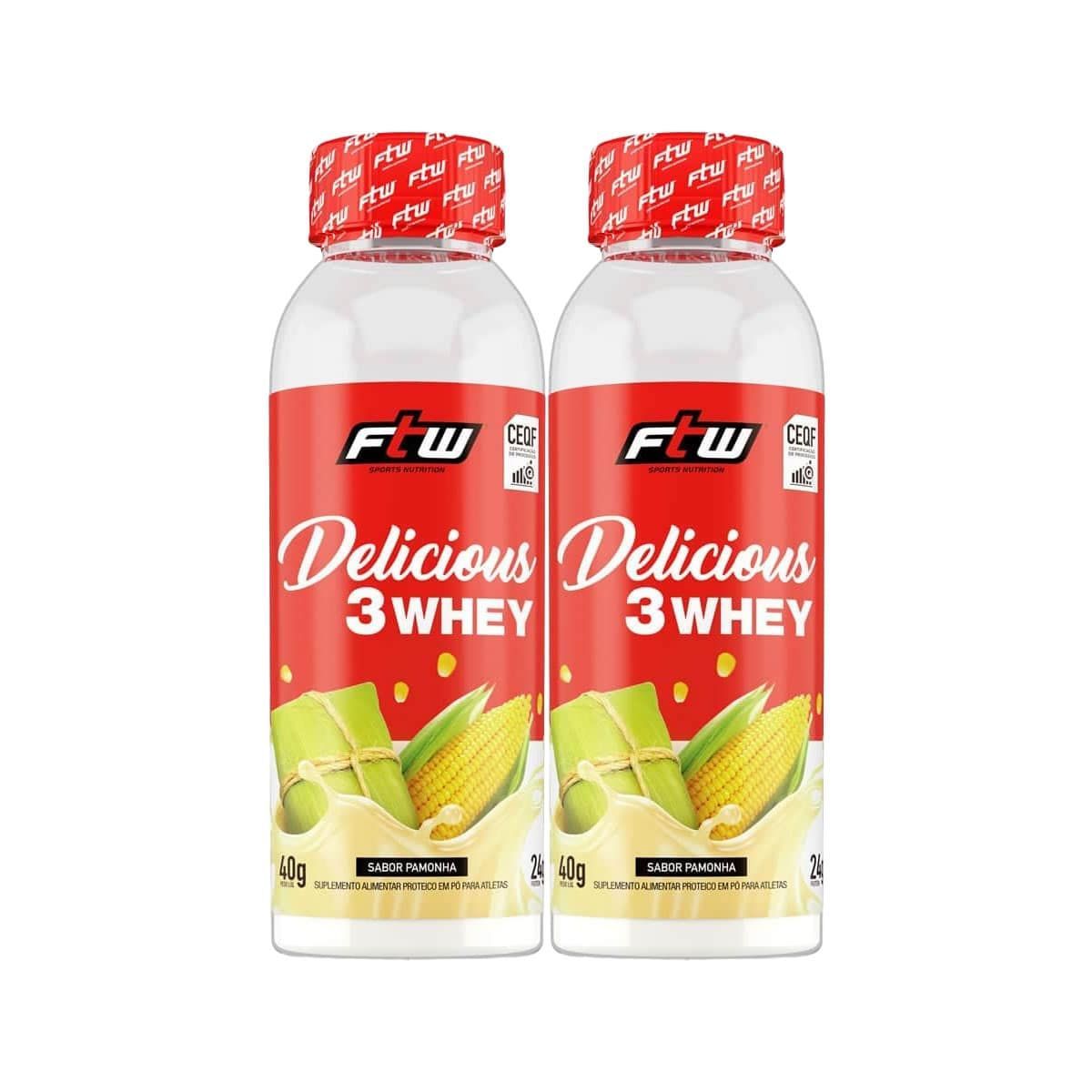 Kit 2X Delicious 3 Whey - 40g Pamonha - FTW