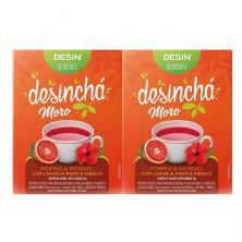 Kit 2X Desincha Moro - 10 Sach�s Laranja Moro e Hibisco - Desinch�