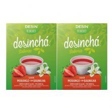 Kit 2X Desinch� Sabores - 10 Sach�s Morango com Baunilha - Desinch�