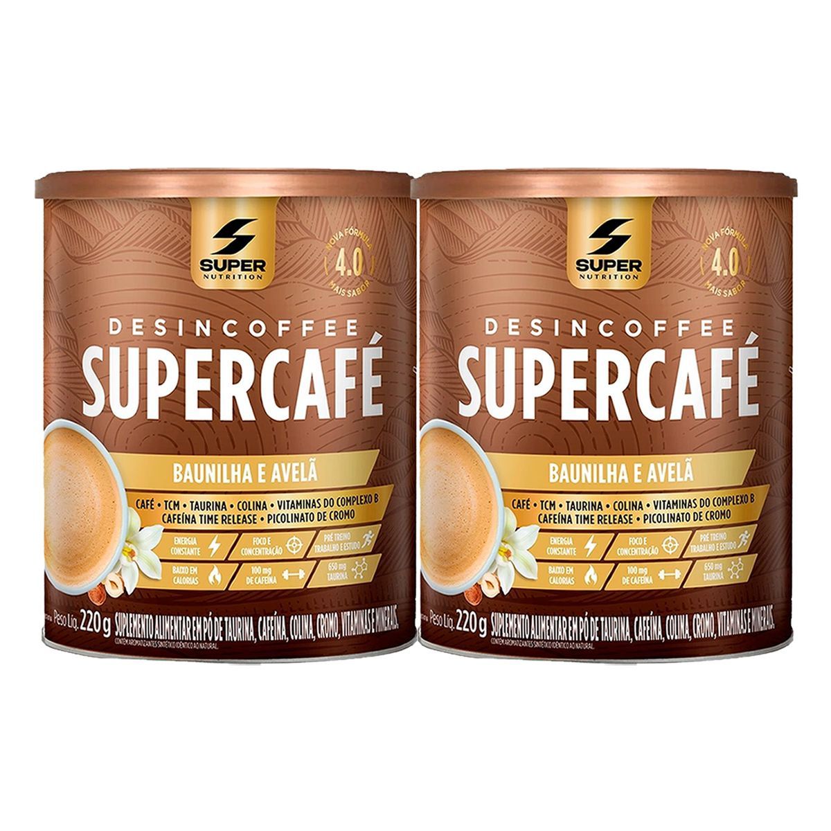 Kit 2X Desincoffee - 220g Baunilha e Avel� - Desinch�
