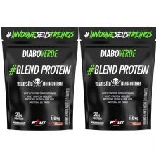 Kit 2X Diabo Verde Blend Protein Mans�o Maromba - 1800g Refil Chocolate - FTW
