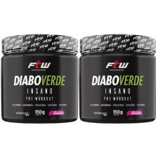 Kit 2X Diabo Verde Insano Pre - Workout - 150g Sabor Energ�tico - FTW