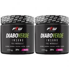 Kit 2X Diabo Verde Insano Pre - Workout - 300g Sabor Energ�tico - FTW