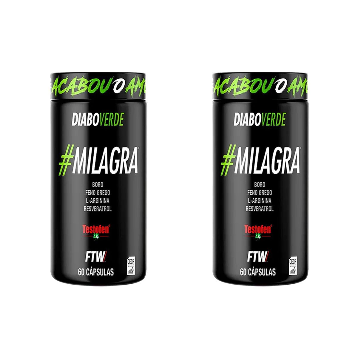 Kit 2X Diabo Verde Milagra - 60 C�psulas - FTW