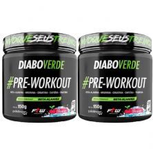 Kit 2X Diabo Verde Pre - Workout Nova F�rmula- 150g Cereja Ice - FTW