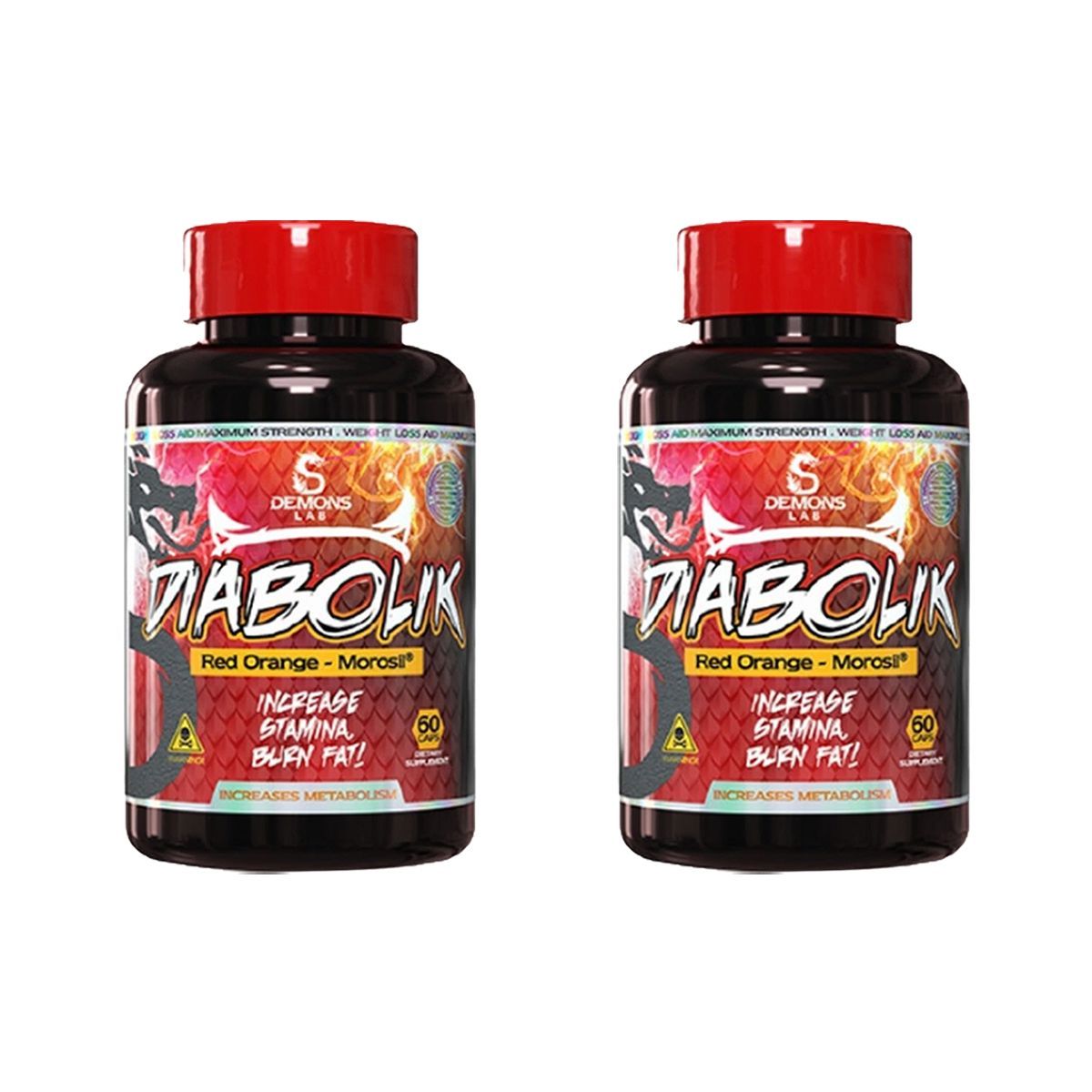 Kit 2X Diabolik - 60 C�psulas Red Orange - Demons Lab