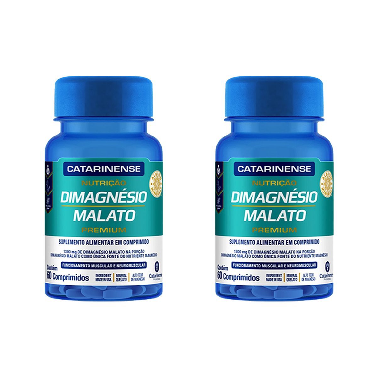Kit 2X Dimagn�sio Malato - 60 Comprimidos - Catarinense