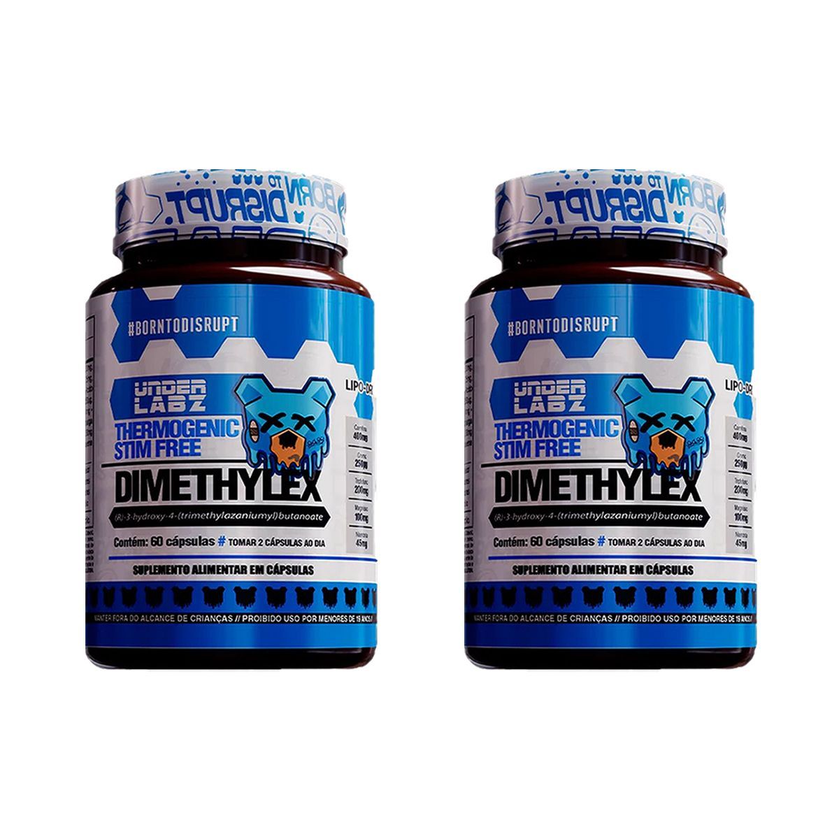 Kit 2X Dimethylex Thermogenic Stim Free - 60 C�psulas - Under Labz