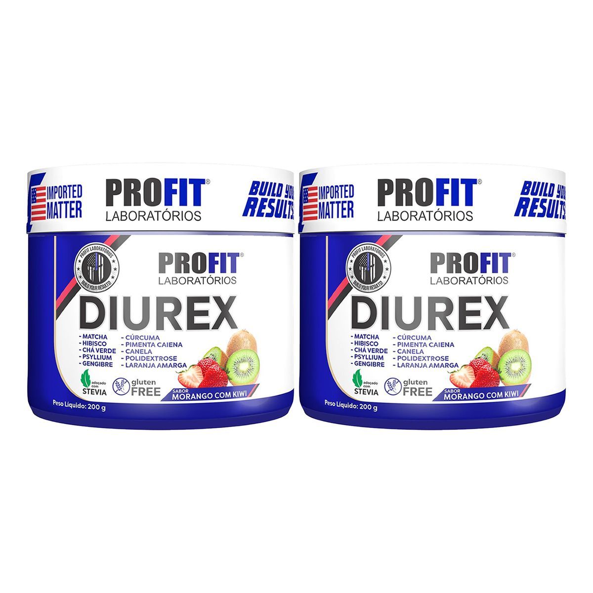 Kit 2X Diurex - 200g Morango Com Kiwi - Profit Laborat�rios