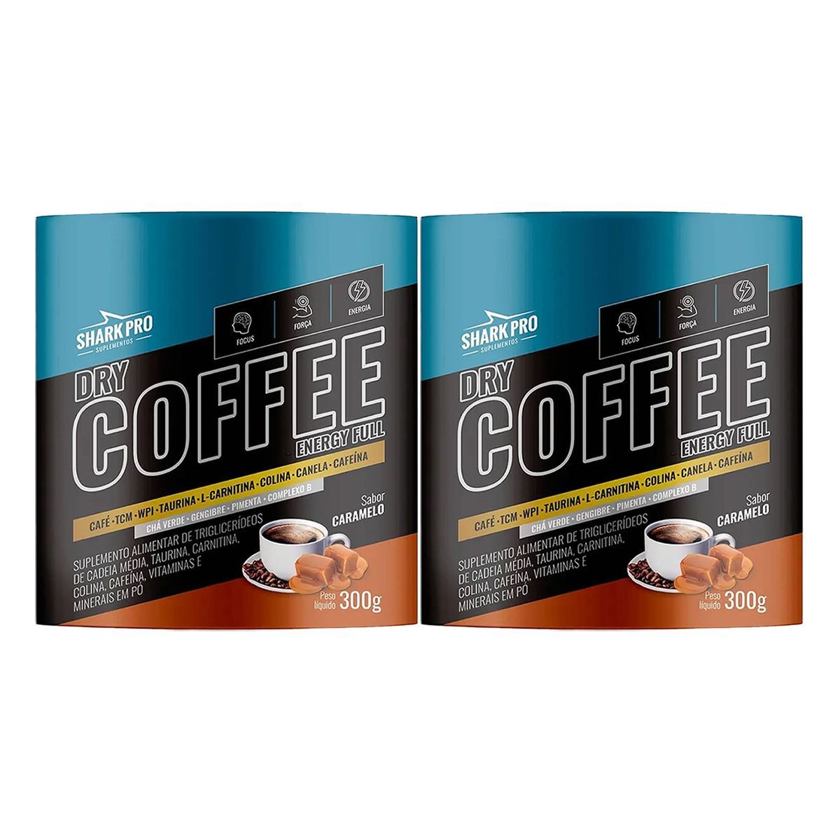 Kit 2X Dry Coffee - 300g Caramelo - Shark Pro