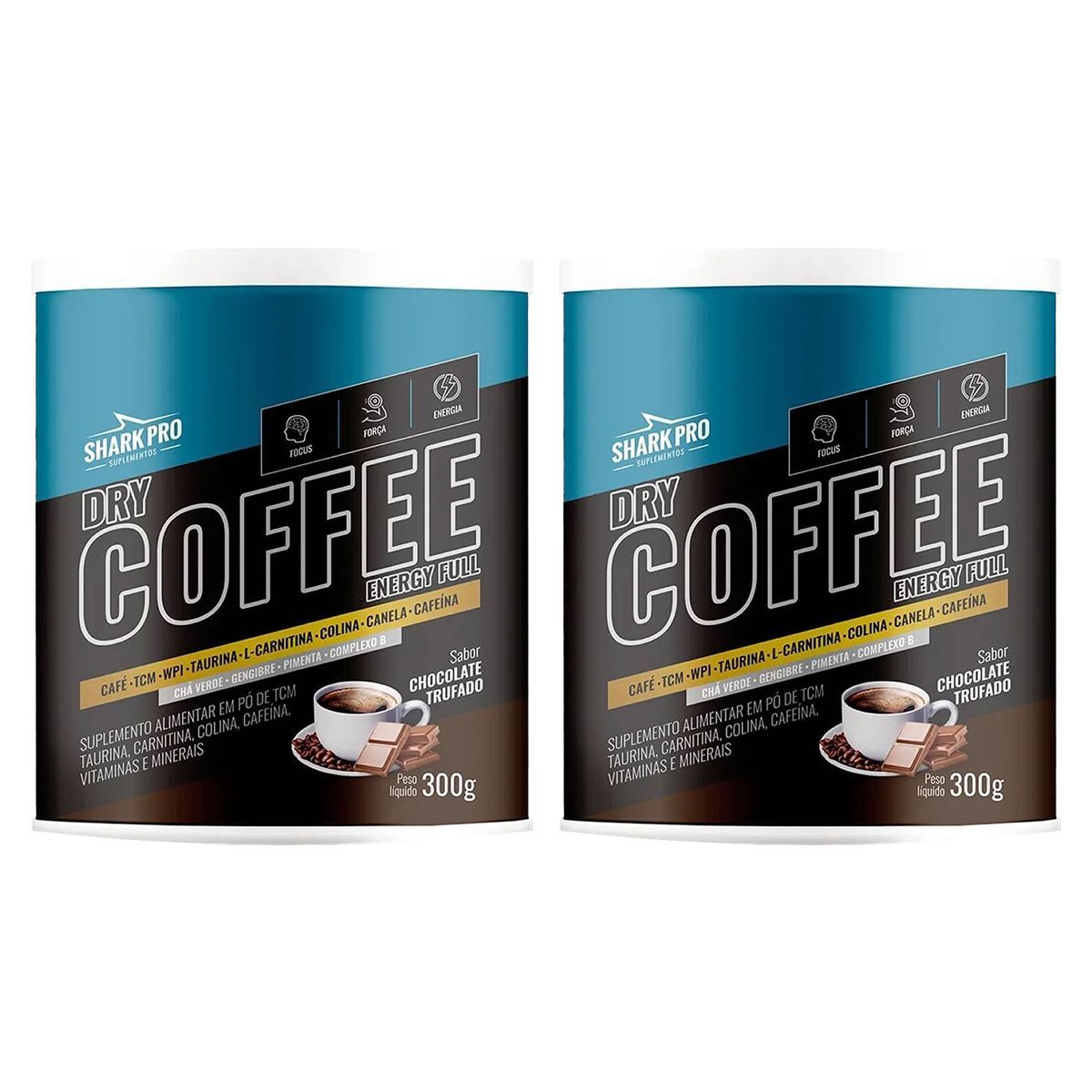 Kit 2X Dry Coffee - 300g Chocolate Trufado - Shark Pro