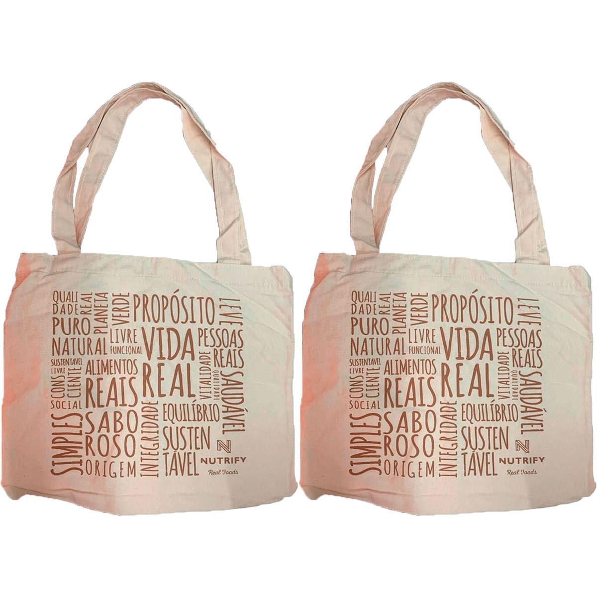 Kit 2X Ecobag Algod�o - Nutrify