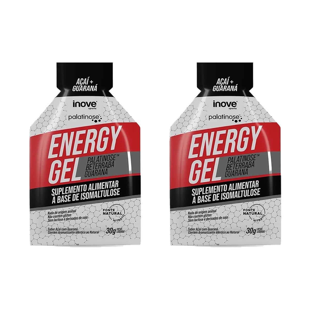 Kit 2X Energy Gel - 1 Sach� 30g A�a� + Guaran� - Inove Sports