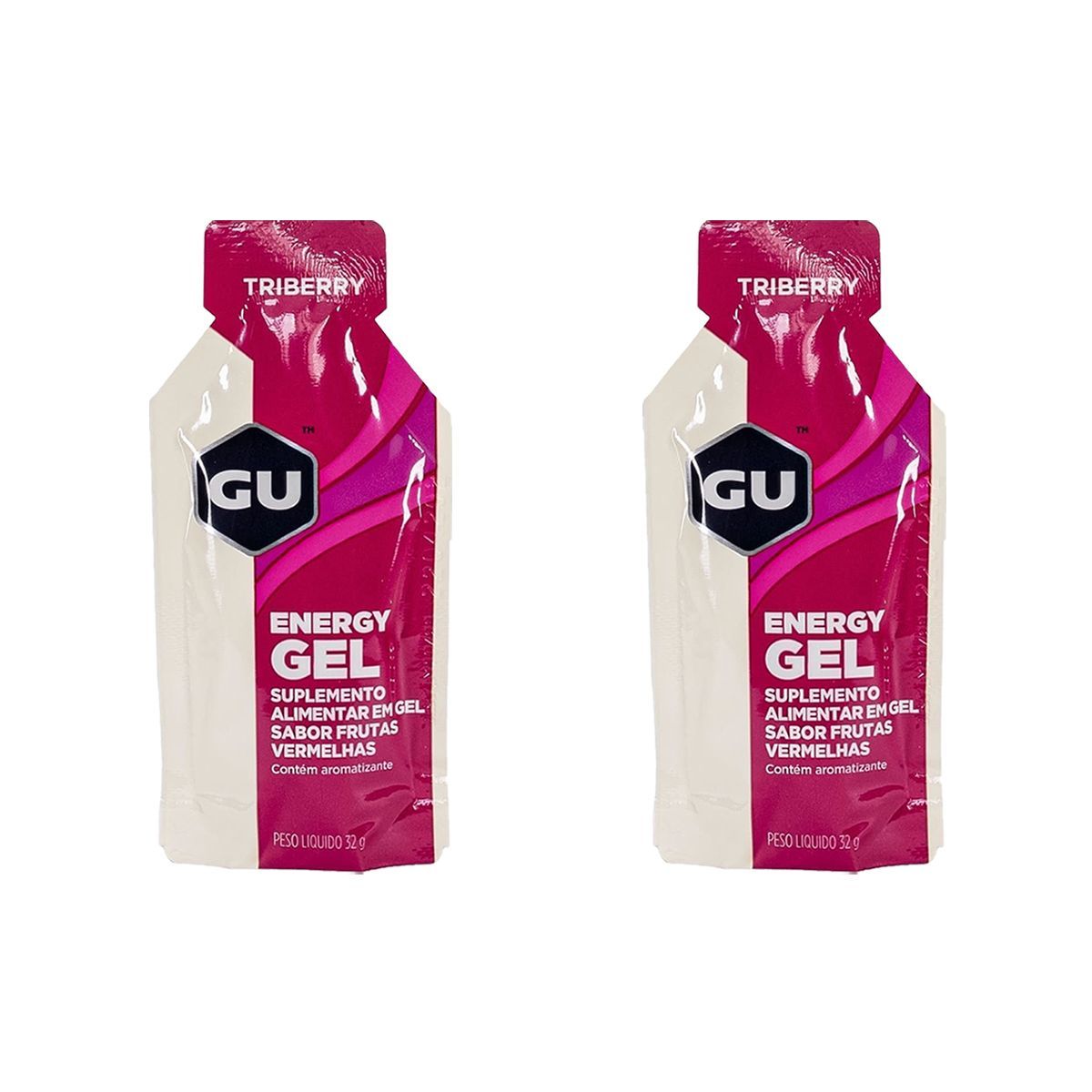 Kit 2X Energy Gel - 1 Sach� 32g Frutas Vermelhas - GU