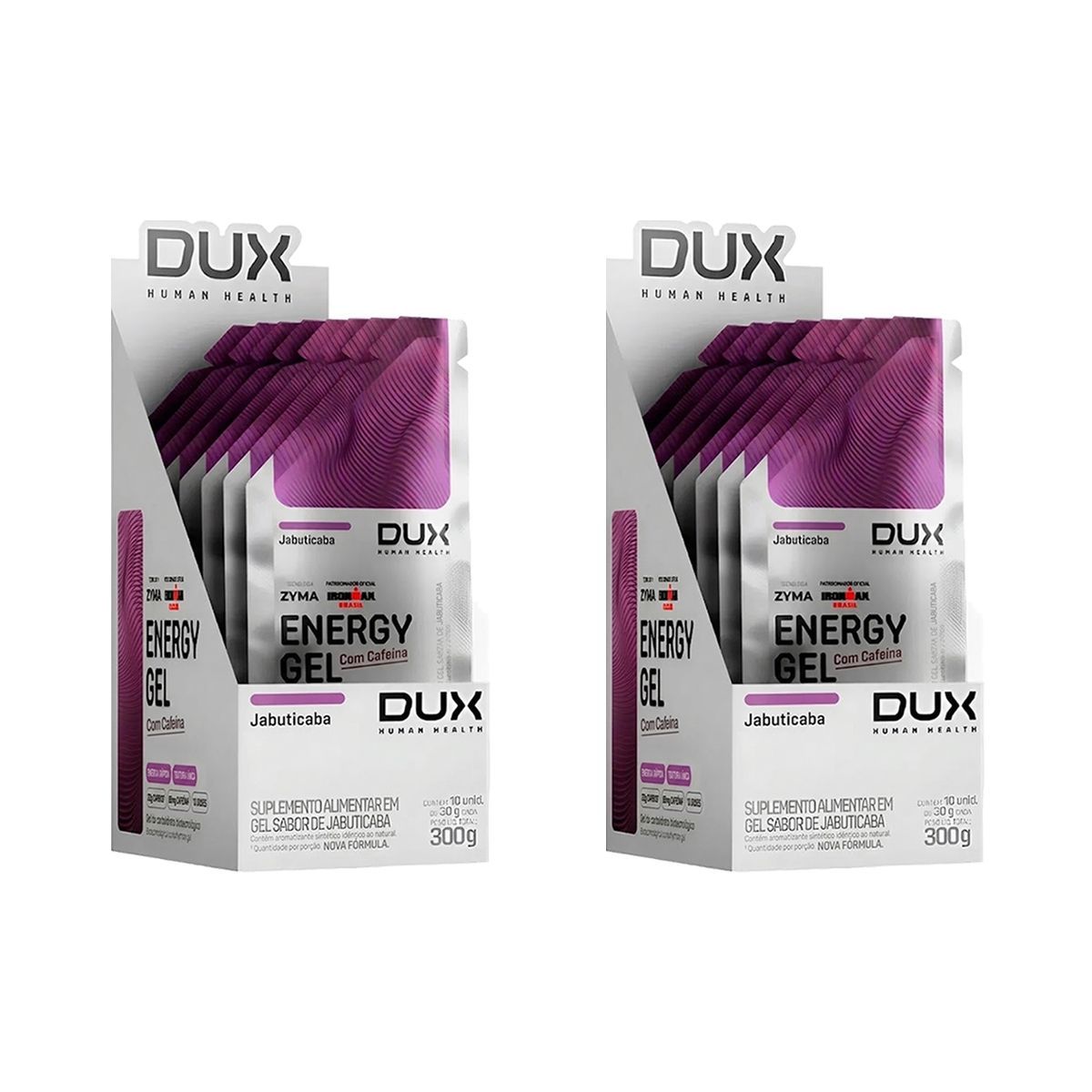 Kit 2X Energy Gel com Cafe�na - 10 Unidades 30g Jabuticaba - Dux Nutrition