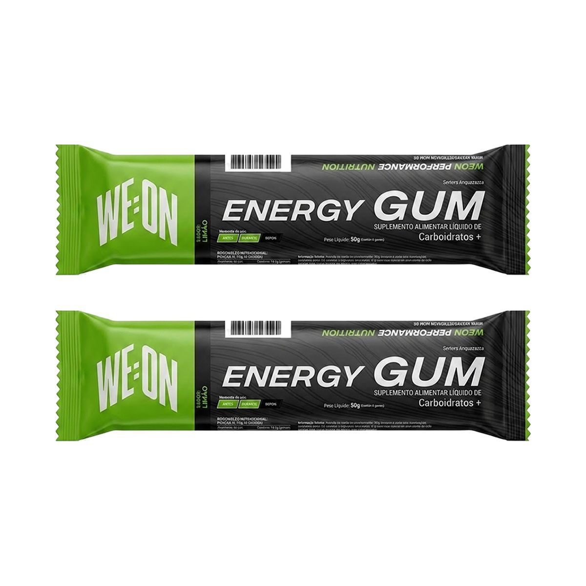 Kit 2X Energy Gum + Palatinose - 1 Unidade 50g Lim�o - WE:ON