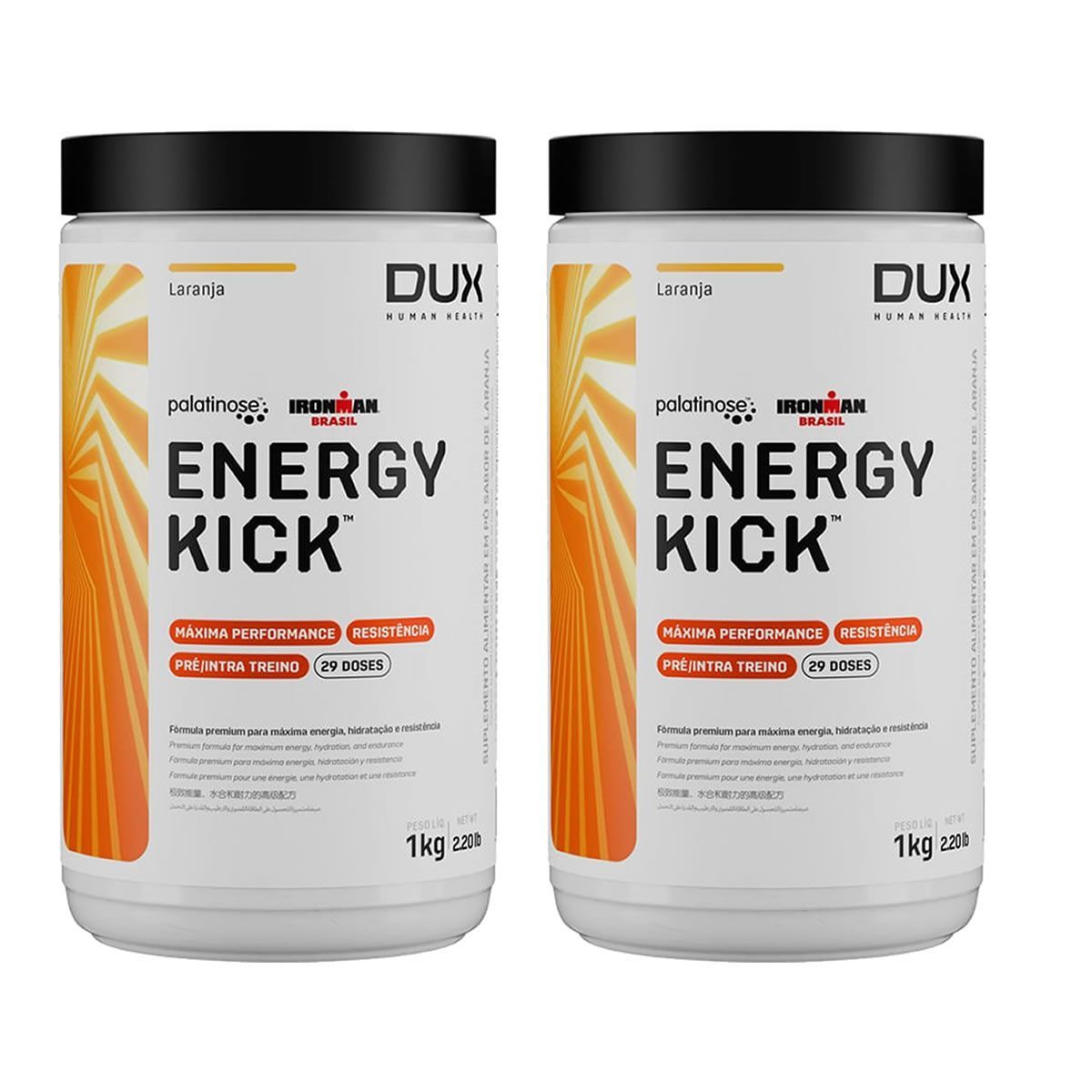 Kit 2X Energy Kick - 1000g Laranja - Dux Nutrition