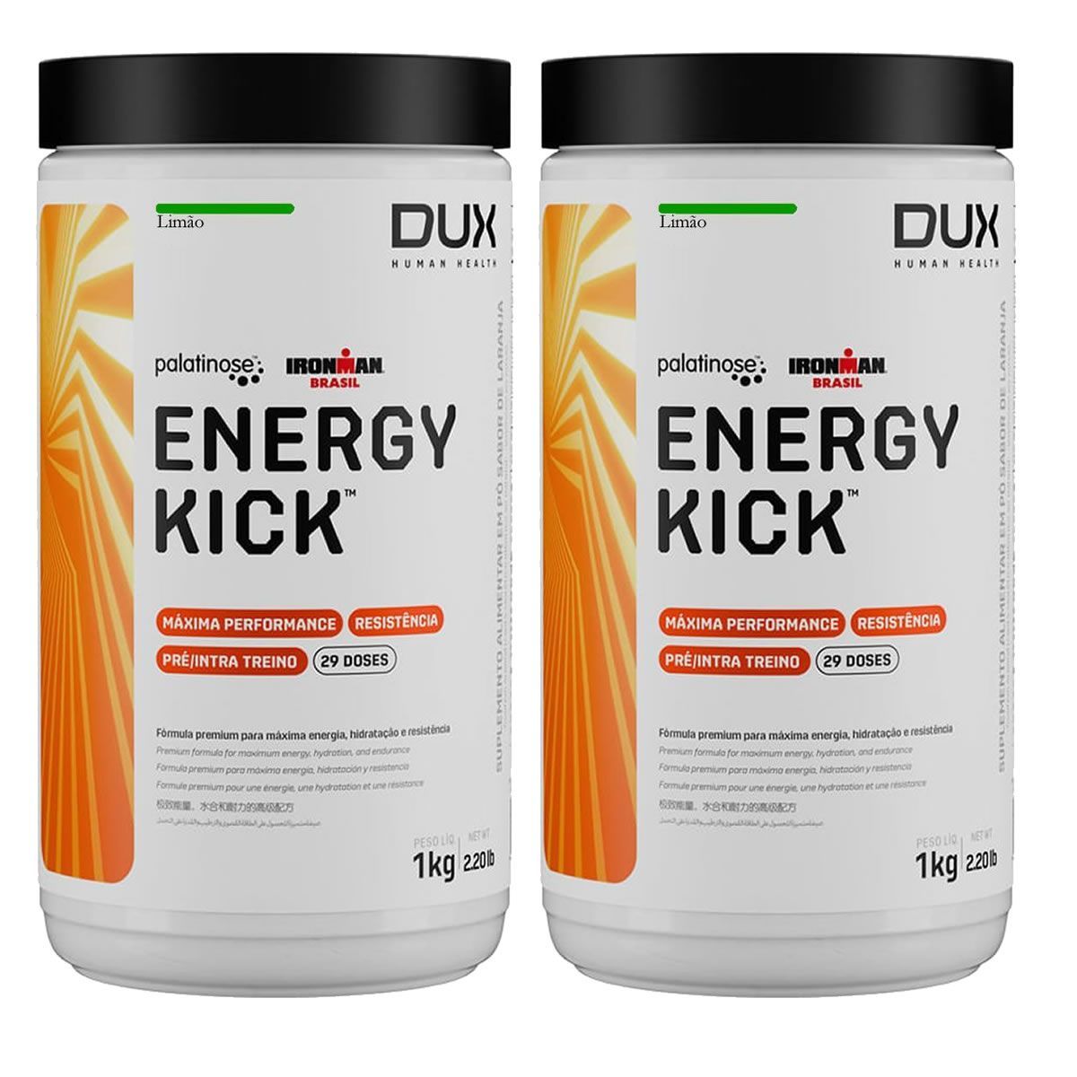 Kit 2X Energy Kick - 1000g Lim�o - Dux Nutrition