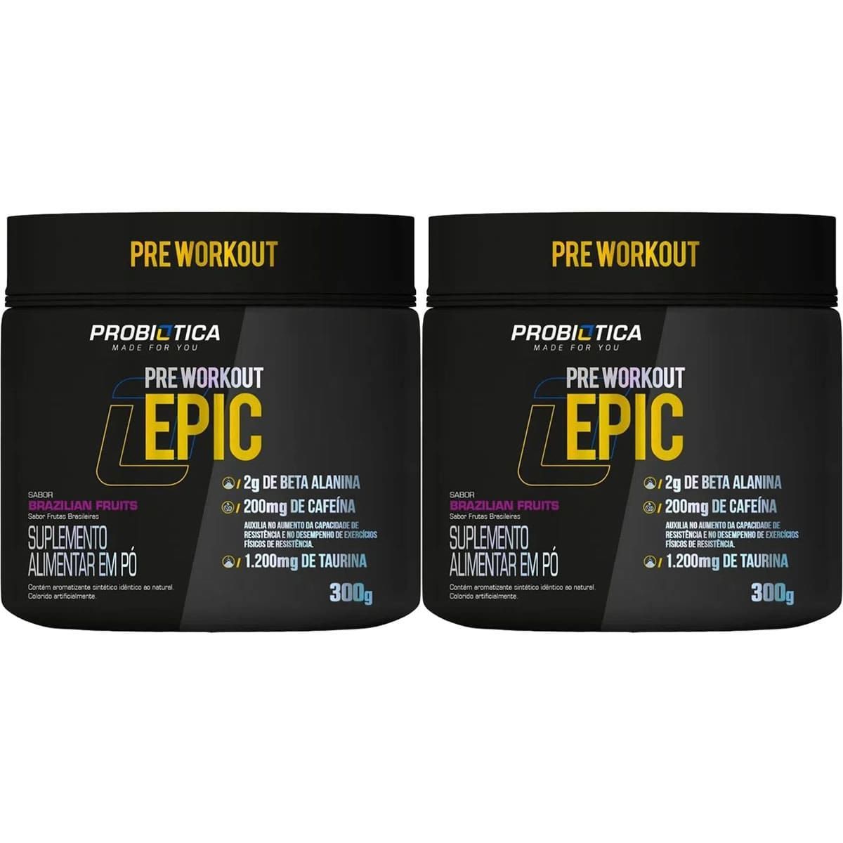Kit 2X Epic Pr� Workout - 300g Brazilian Fruits - Probi�tica