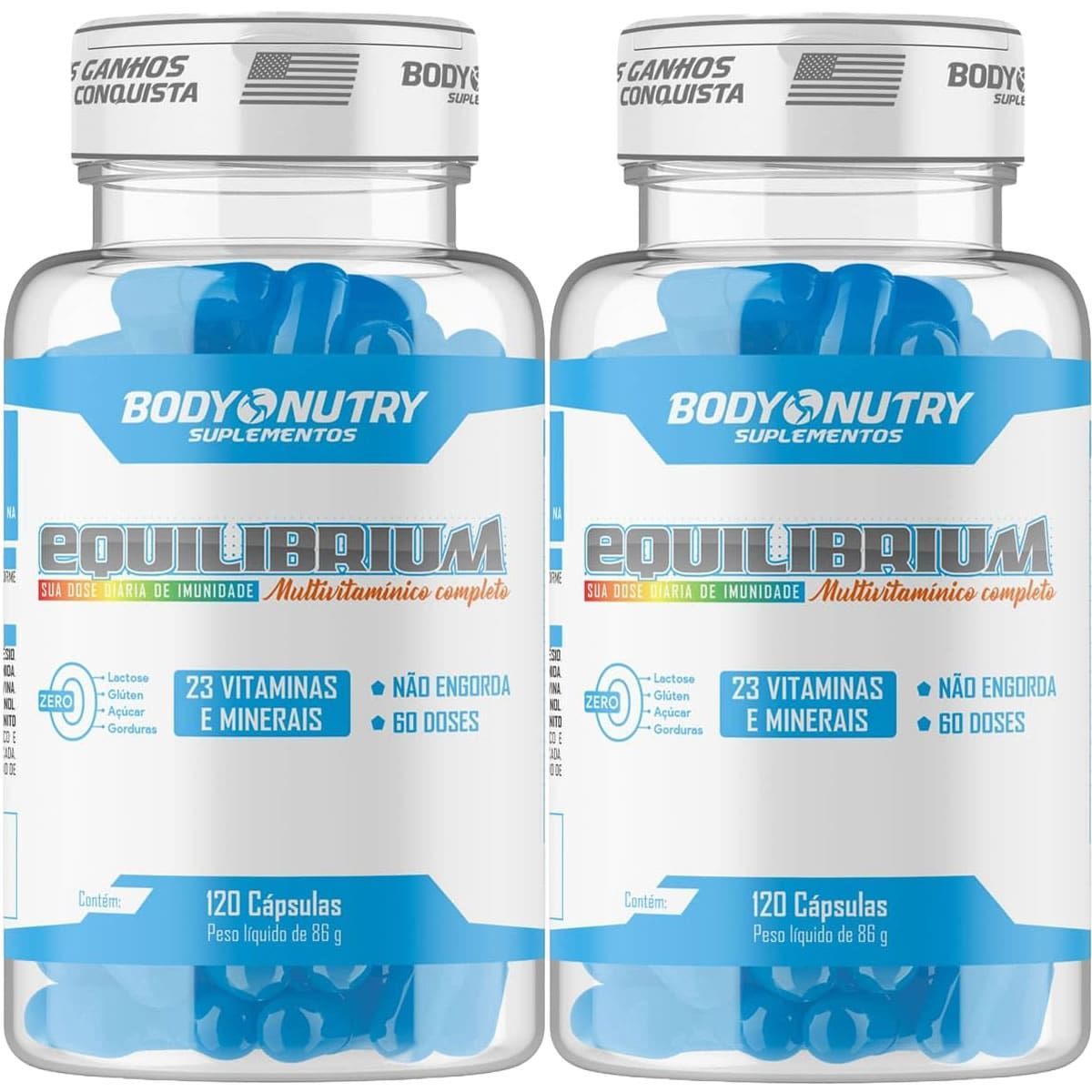 Kit 2X Equilibrium Multivit - 120 C�psulas - Body Nutry