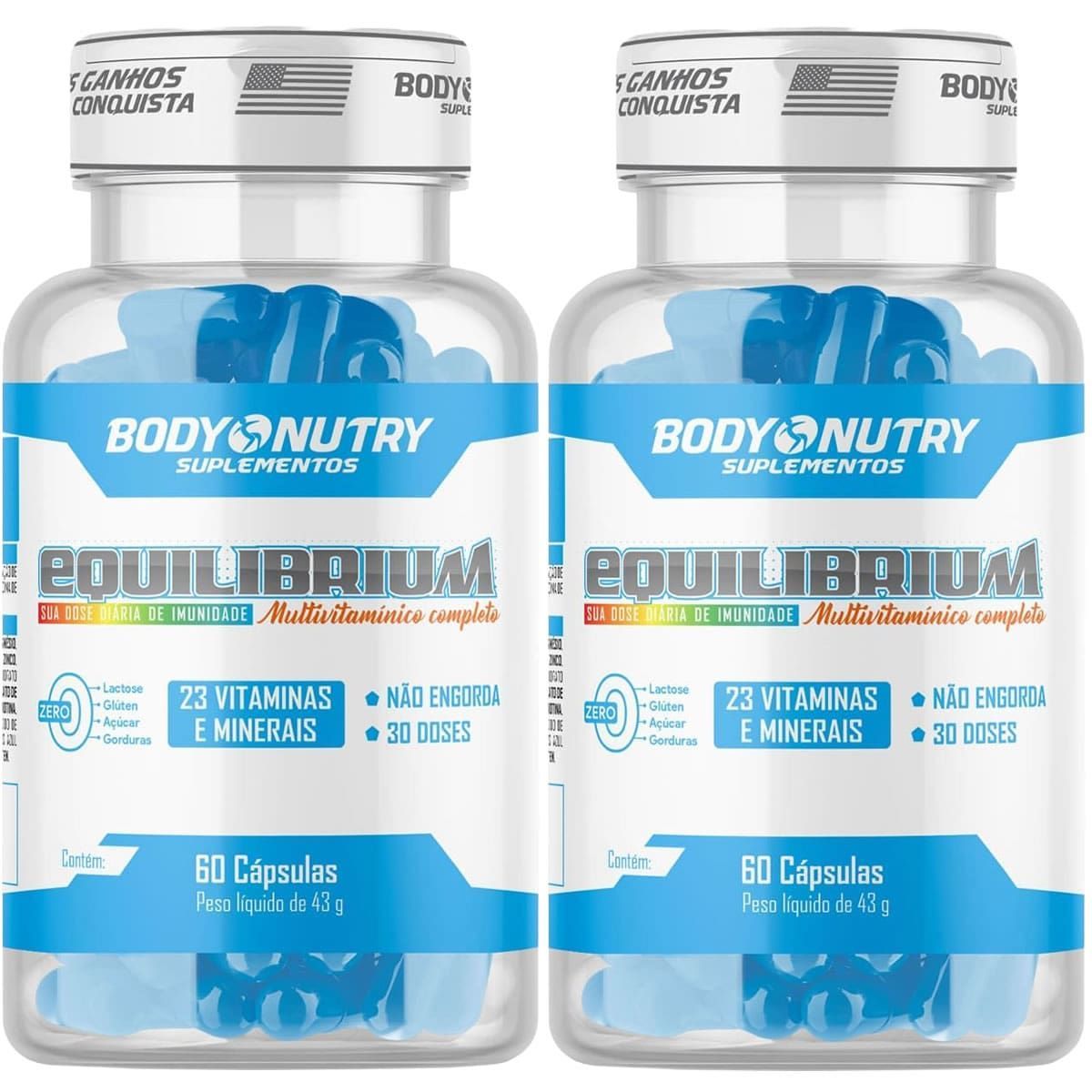 Kit 2X Equilibrium Multivit - 60 C�psulas - Body Nutry
