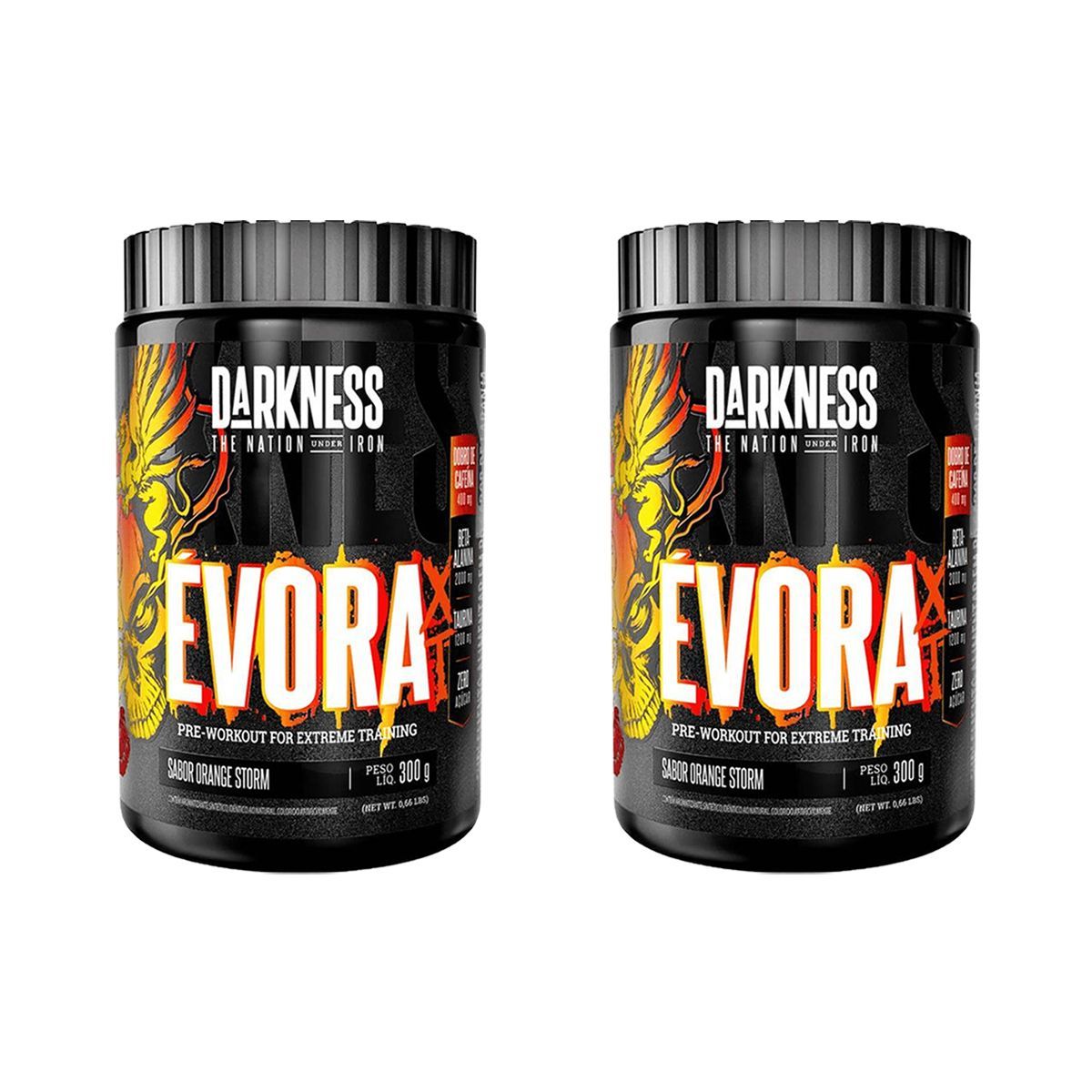 Kit 2X �vora Pr�-Workout - 300g Orange Storm - Integral M�dica