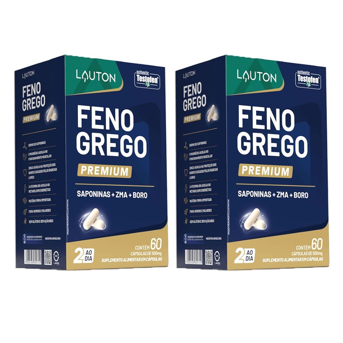 Kit 2X Feno Grego Premium - 60 C�psulas - Lauton Nutrition