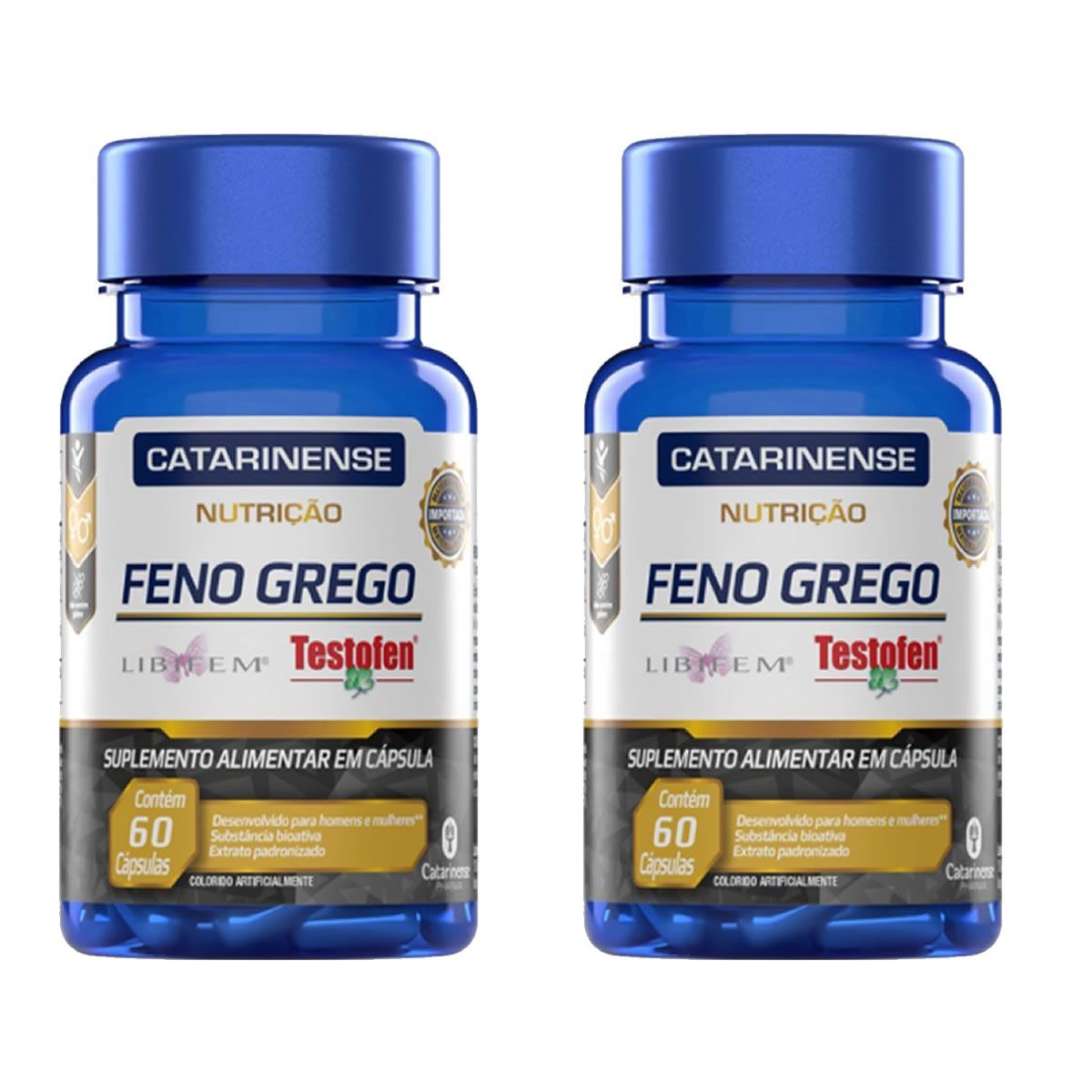 Kit 2X Feno Grego Testofen - 60 C�psula - Catarinense Nutricao