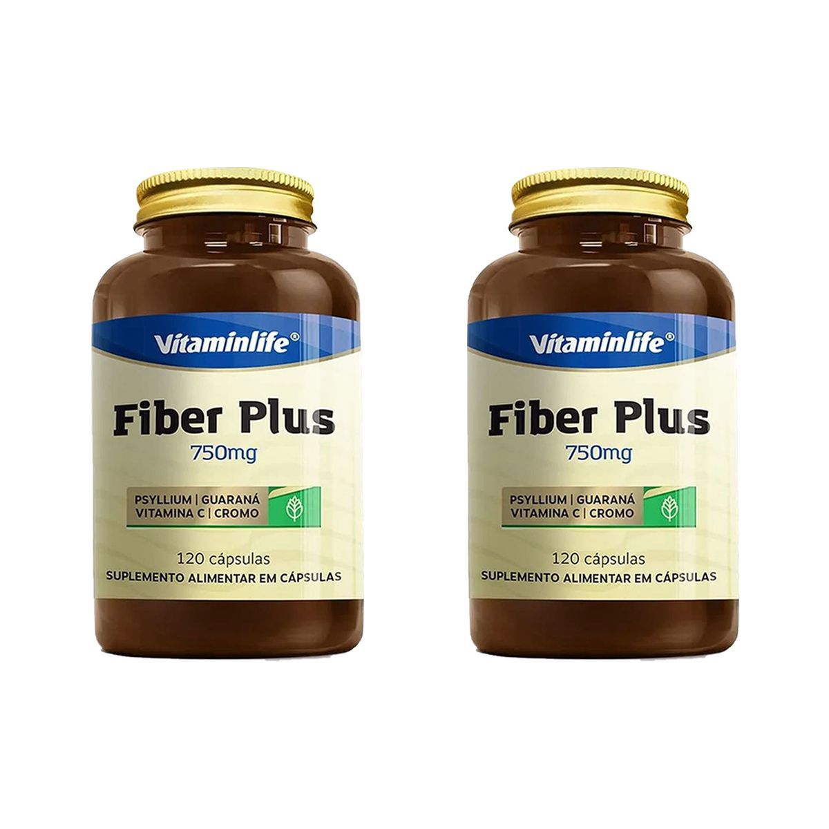 Kit 2X Fiber Plus - 120 C�psulas - VitaminLife