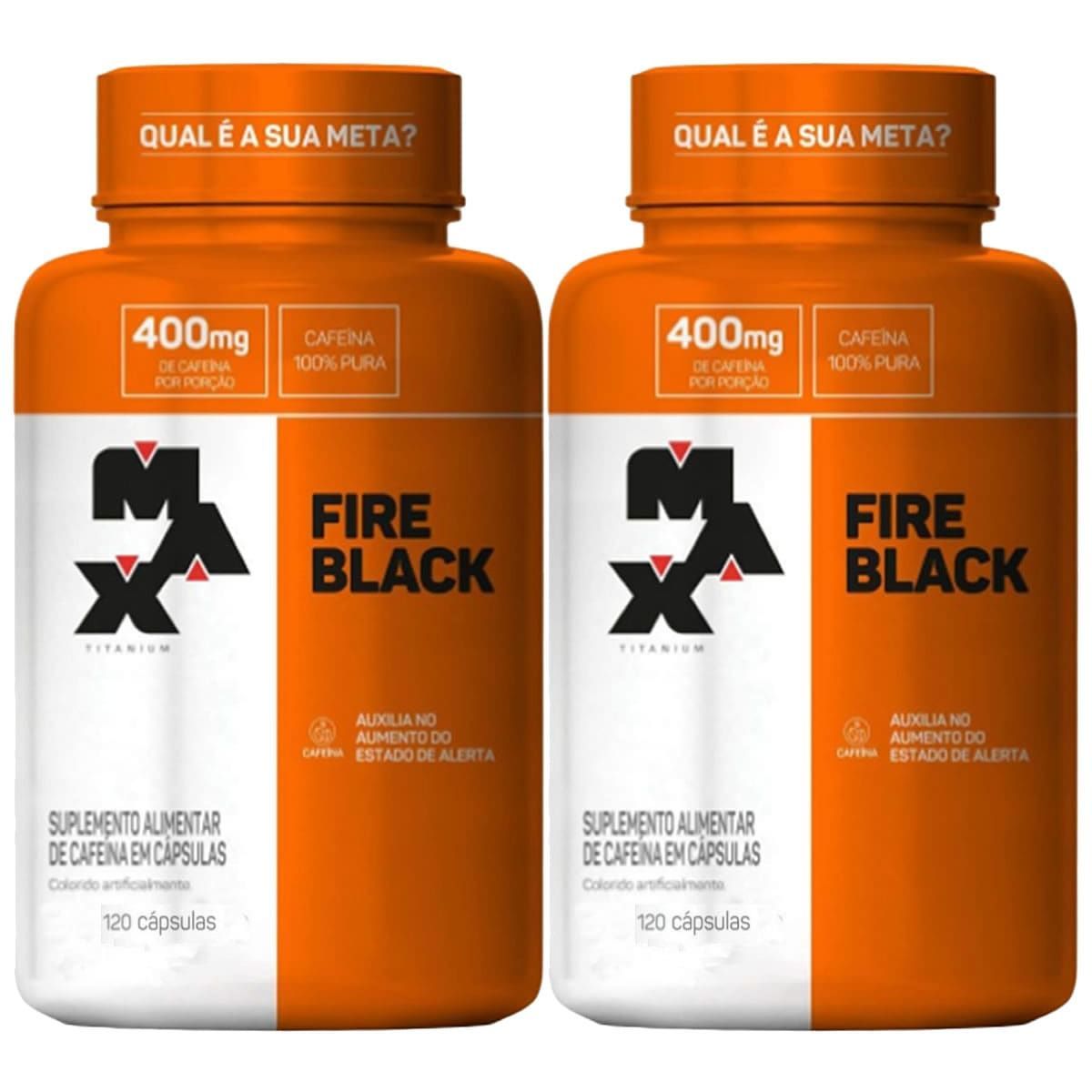 Kit 2X Fire Black - 120 C�psulas - Max Titanium