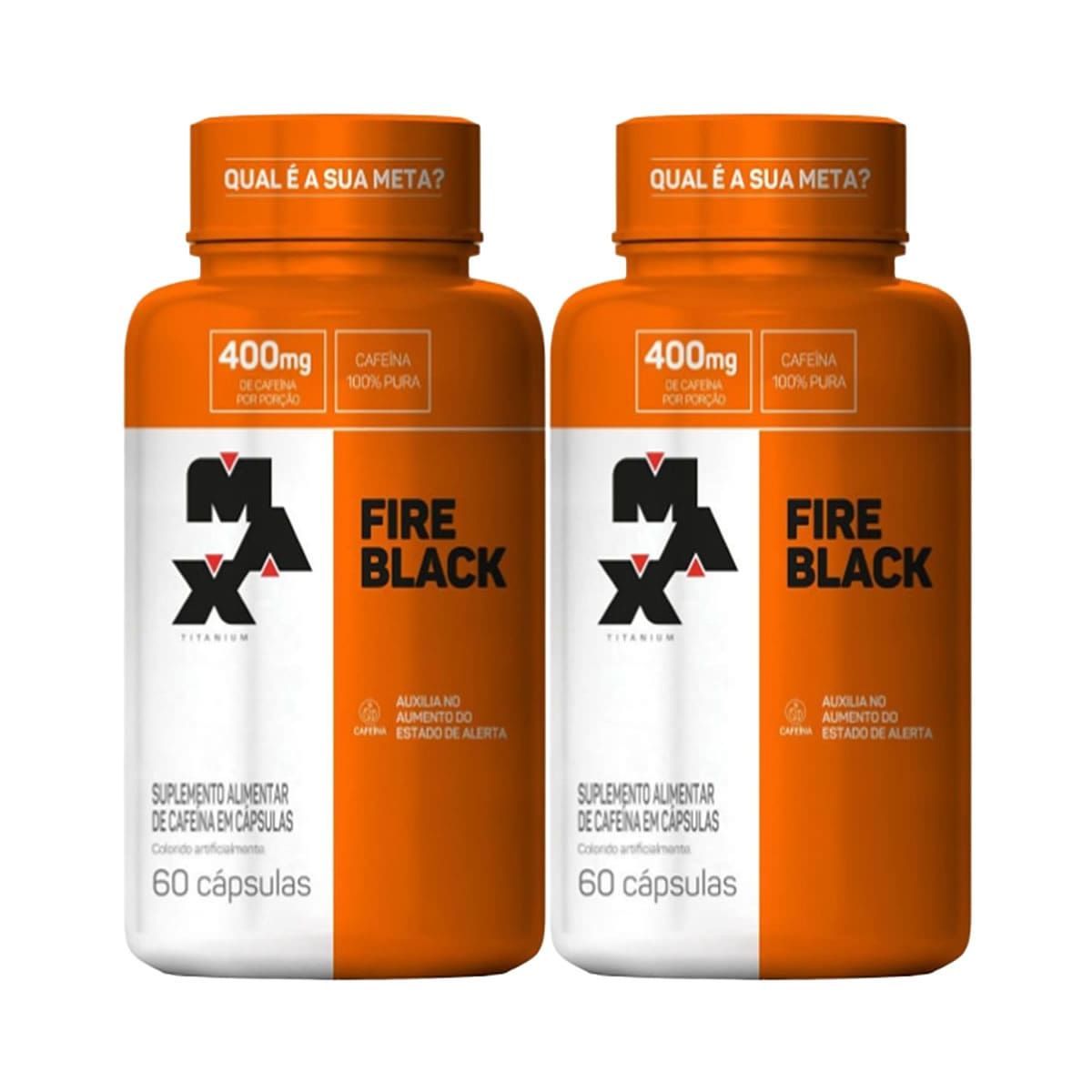 Kit 2X Fire Black - 60 C�psulas - Max Titanium