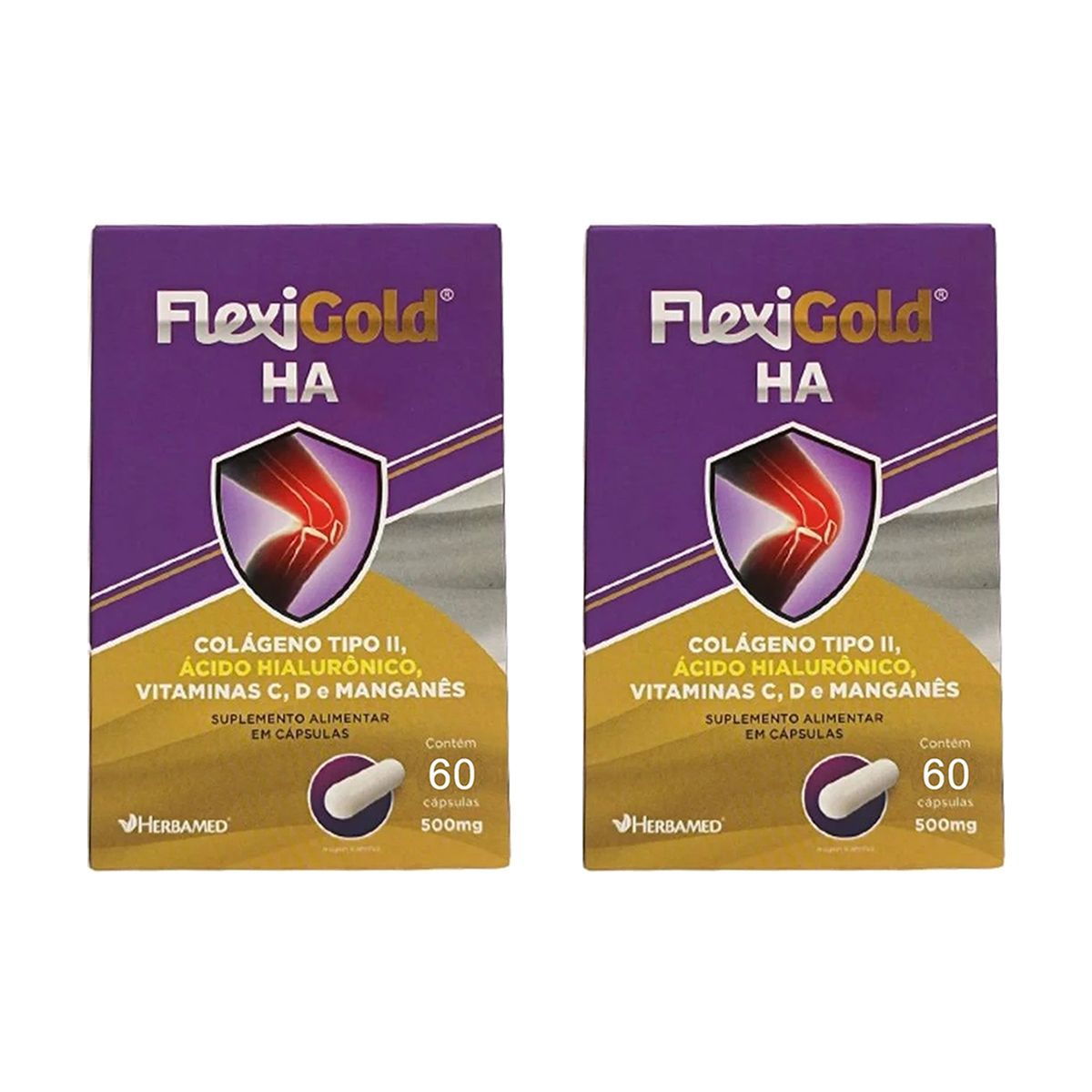Kit 2X Flexigold HA -  60 C�psulas - Herbamed