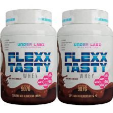 Kit 2X Flexx Tasty Whey 907g - Dark Swiss Chocolate - Under Labz