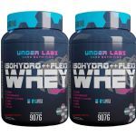 Kit 2X Flexx Whey Isohydro++ - 907g Strawberry Smoothie - Under Labz