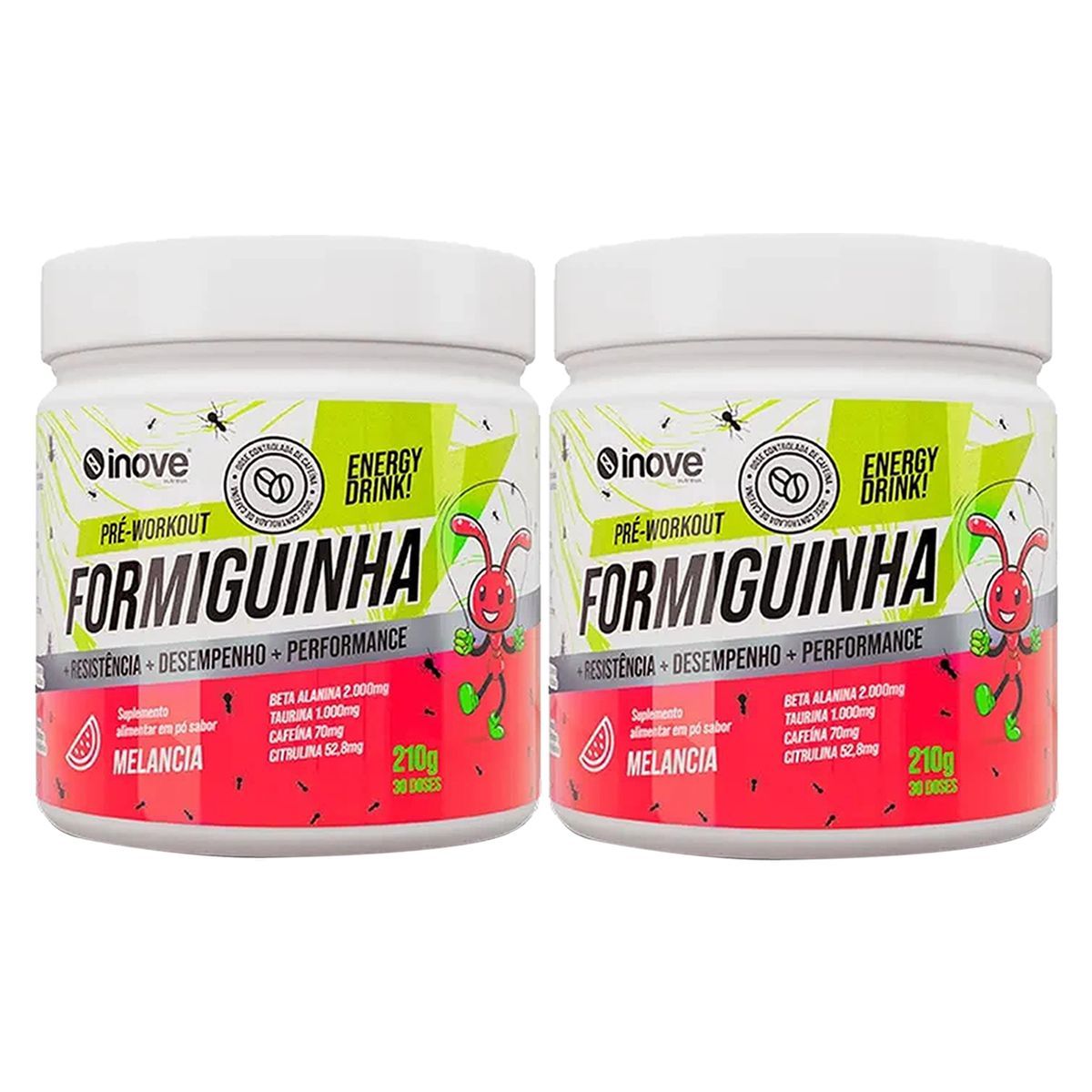 Kit 2X Formiguinha Pr�-Treino -  210g Melancia - Inove Nutrition