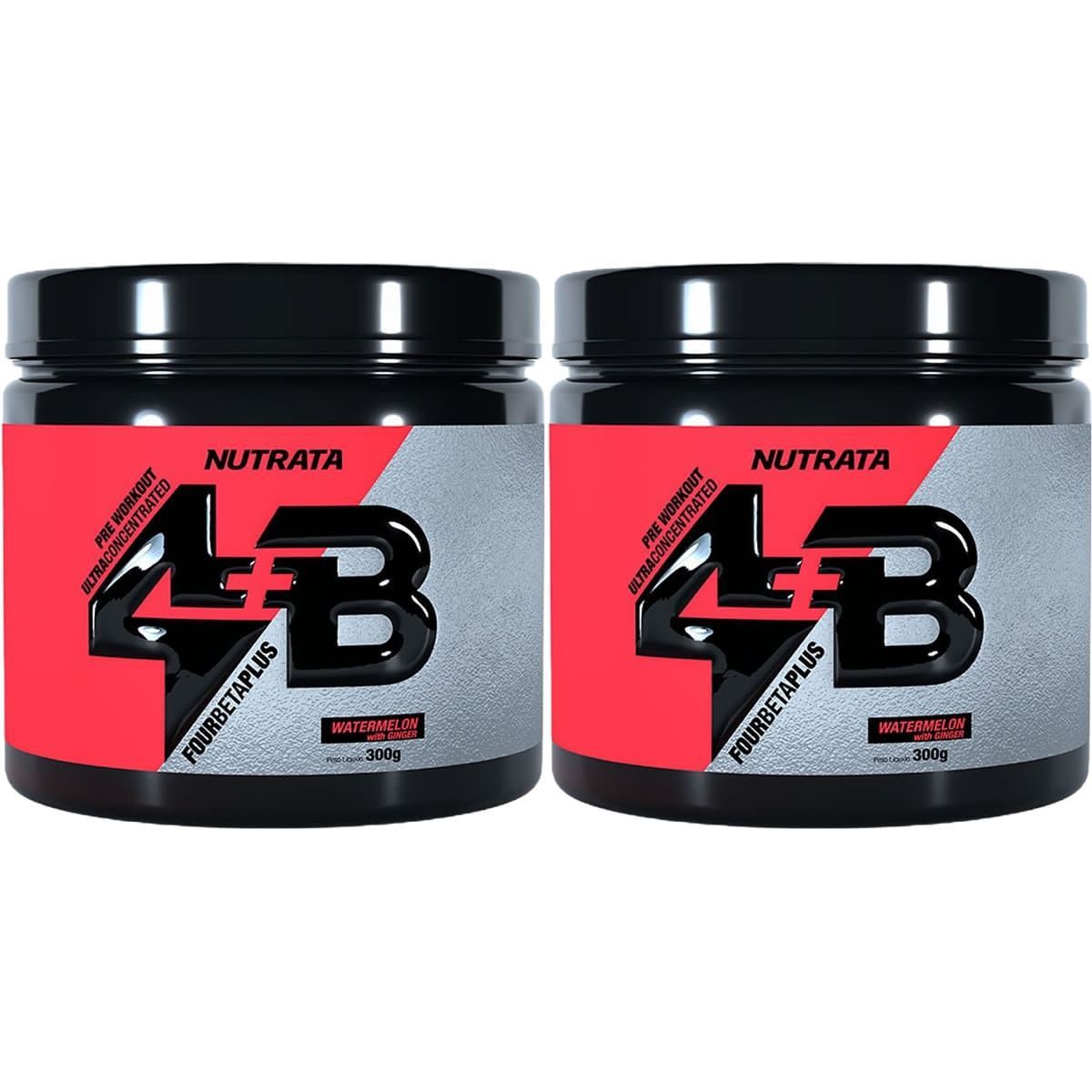 Kit 2X Four Beta Plus Pre Workout - 300g Watermelon With Ginger - Nutrata