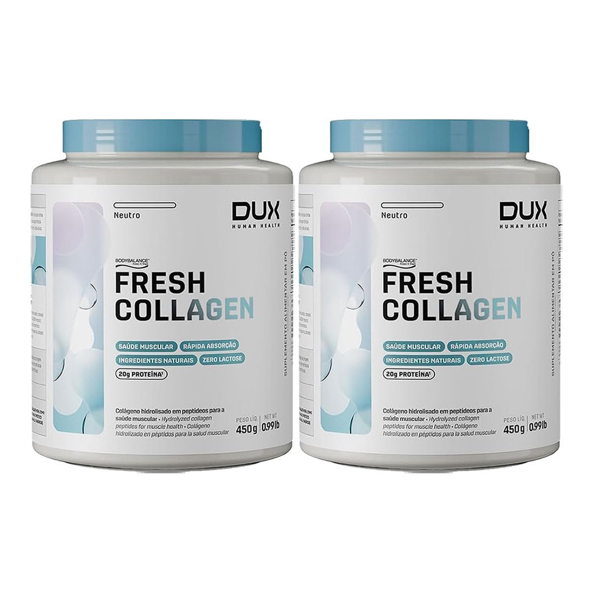 Kit 2X Fresh Collagen - 450g Neutro - Dux Nutrition