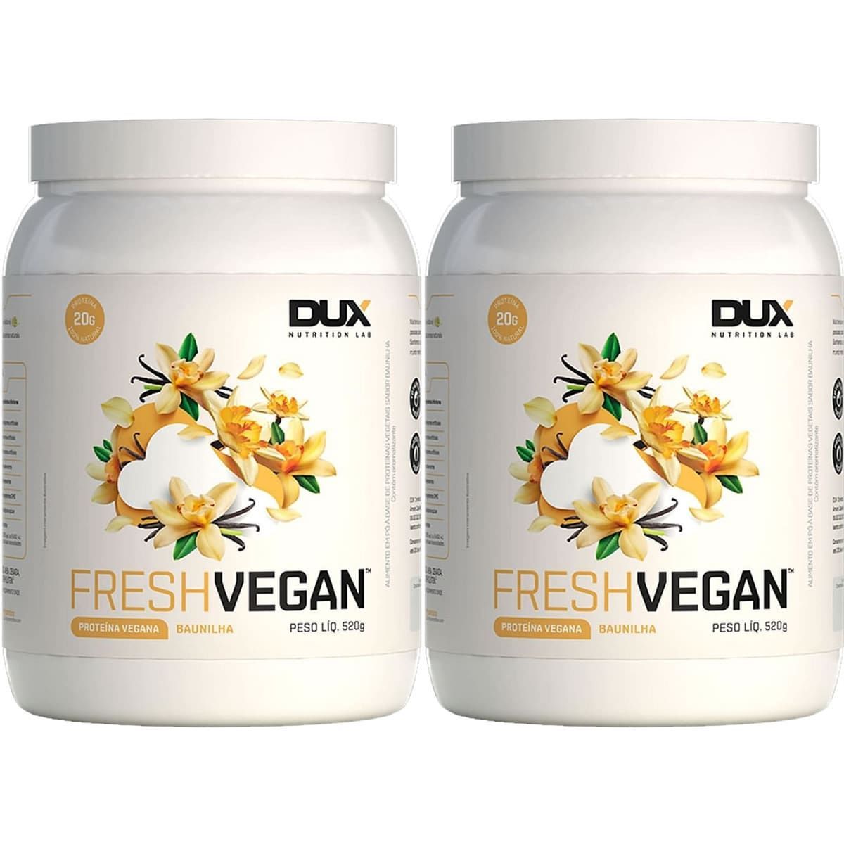 Kit 2X Fresh Vegan - 520g Baunilha - Dux Nutrition