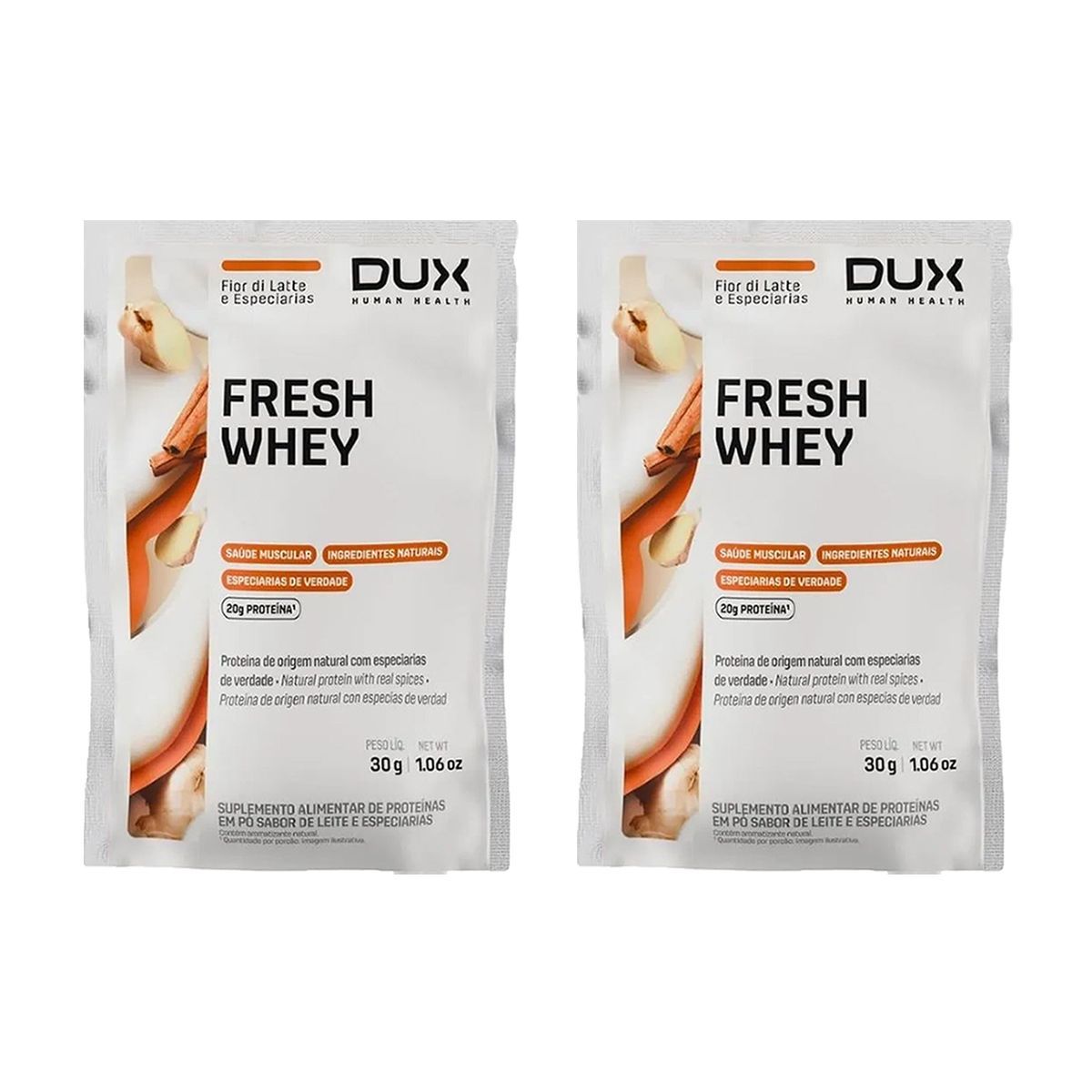 Kit 2X Fresh Whey - 1 Sach� 30g Fior di Latte e Especiarias - Dux Nutrition
