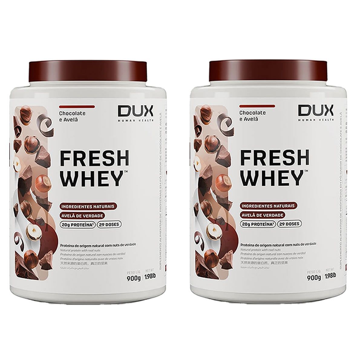 Kit 2X Fresh Whey - 900g Chocolate e Avel� - Dux Nutrition