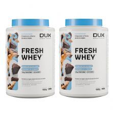 Kit 2X Fresh Whey - 900g  Chocolate e Pasta de Amendoim - Dux Nutrition