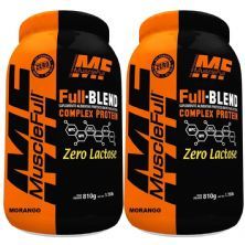 Kit 2X Full Blend Zero Lactose - 810g Morango - Muscle Full