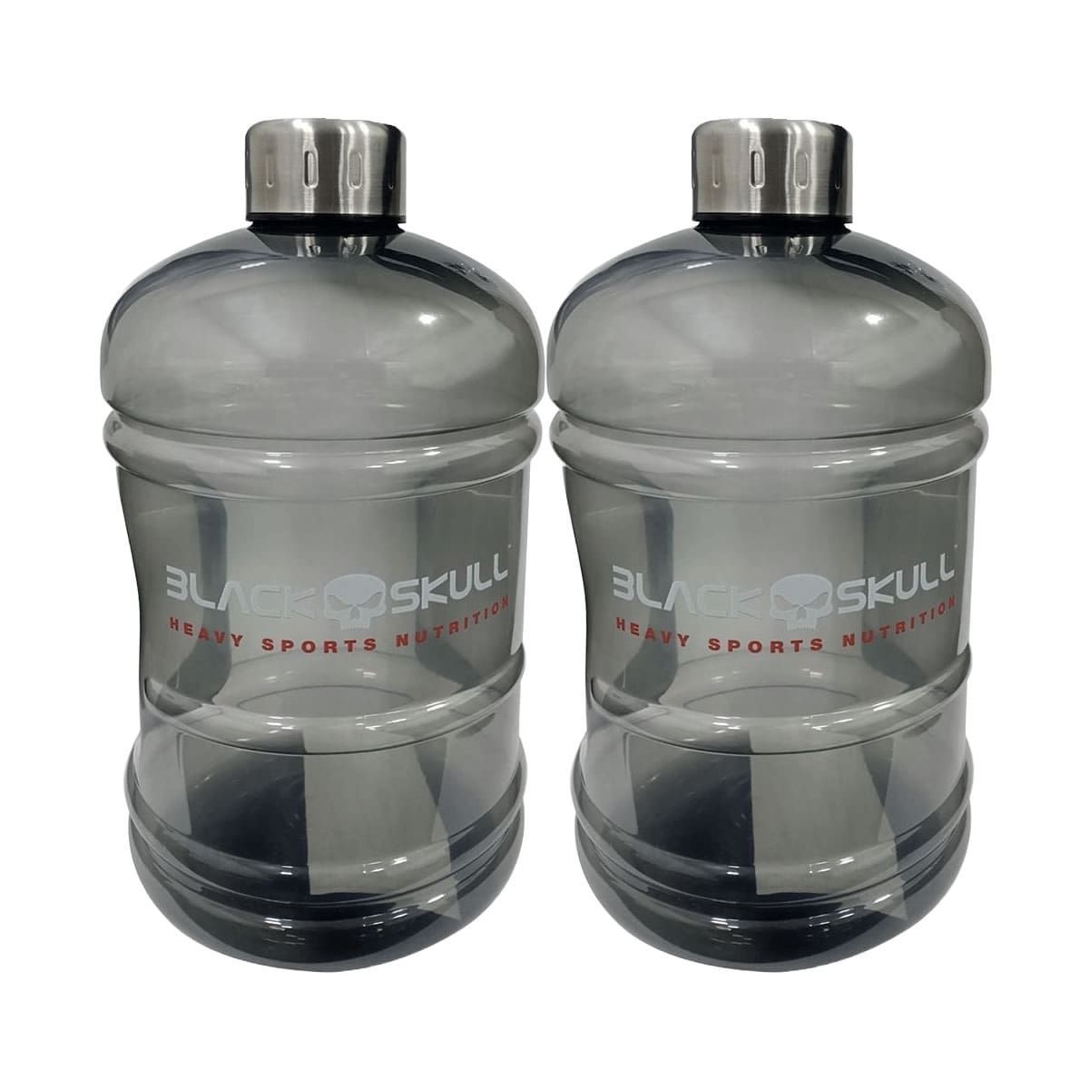 Kit 2X Gal�o Com Tampa em A�oo Inox- 1800ml Fum� - Black Skull
