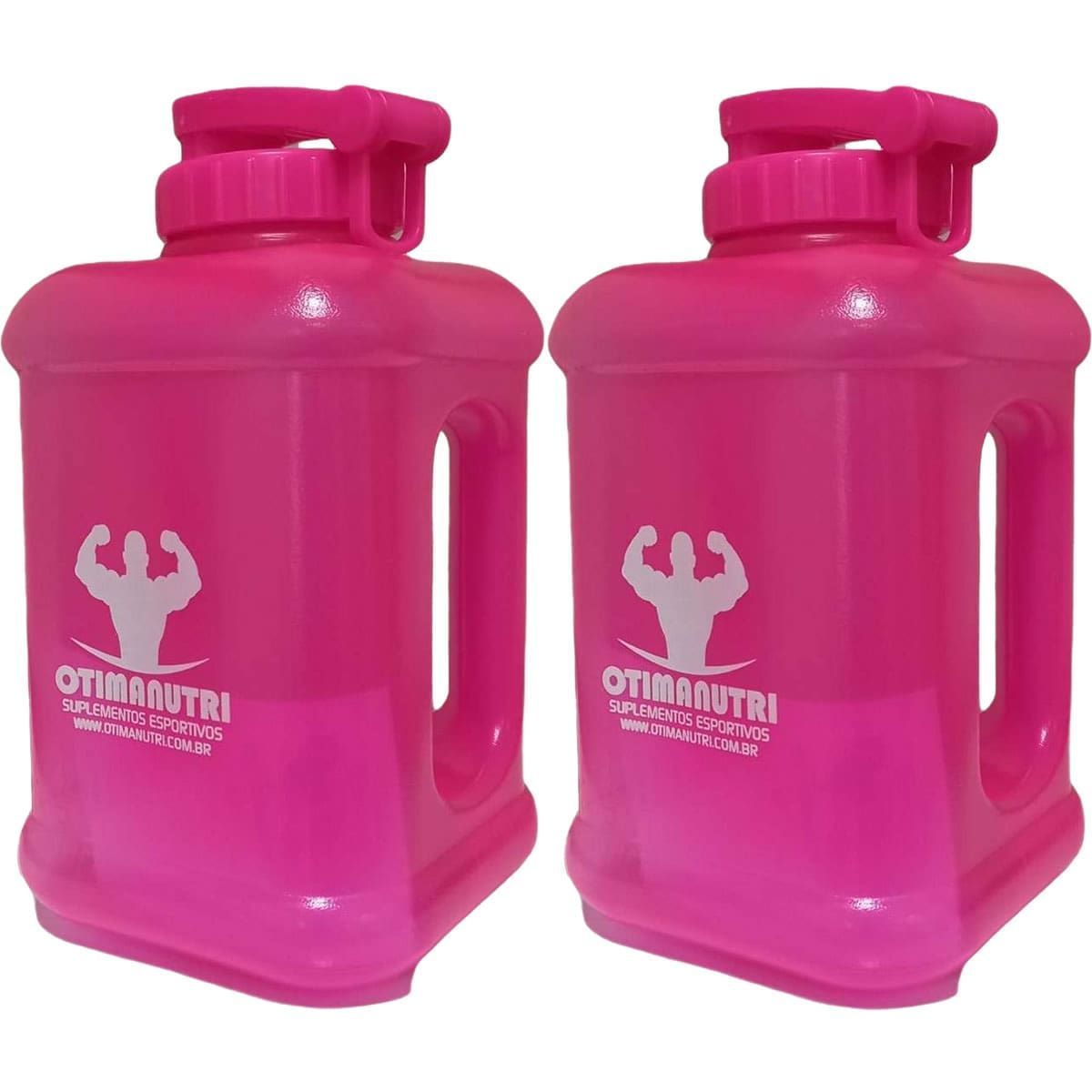 Kit 2X Gal�o Quadrado - 1600ml Rosa Pink - OtimaNutri