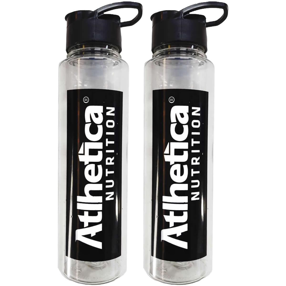 Kit 2X Garrafa Twist - 500ml Transparente e Preta - Atlhetica Nutrition